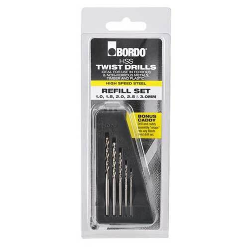 Bordo Metric HSS Jobber Drill Caddy Set - Bright Finish