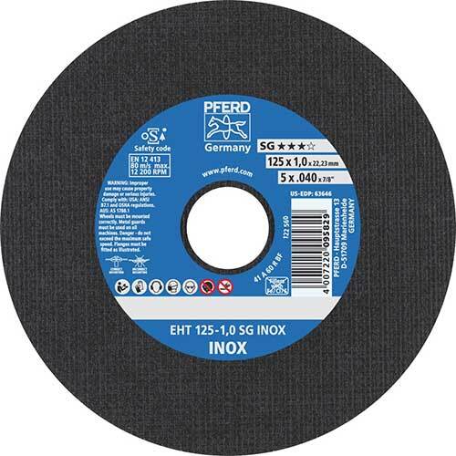 Pferd Extra Slim Cut-Off Wheel Premium Inox Stainless Steel 125 x 1.0mm - Pack of 25