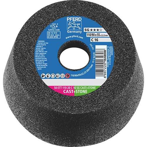 Pferd Flared Conical Cup Wheel SG Cast & Stone Grit - Pack of 2