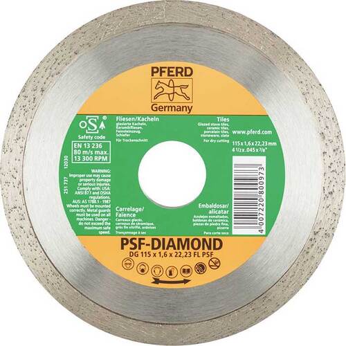 Pferd Diamond Cut-Off Wheel GP - Continuous Type 100mm (4") 68300035
