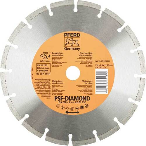 Pferd Diamond Cut-Off Wheel GP - Continuous Type 230mm (9") 68300039