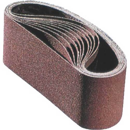 Pferd Portable Sanding Belt Al Oxide 75 x 480mm 36 Grit 75600847 - Pack of 10