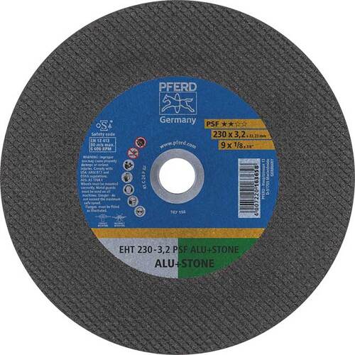 Pferd Flat Cut-Off Wheel GP - Alu + Stone 230mm 61828222 - Pack of 25