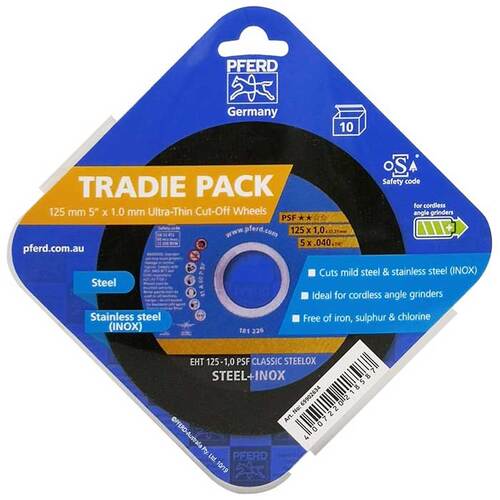 Pferd Ultra Thin Cut-Off Wheels - GP Classic Steelox 125 x 1mm 10/Pack
