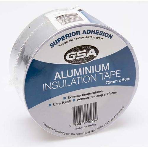 GSA Standard Aluminium Foil Tape 72mm x 50m