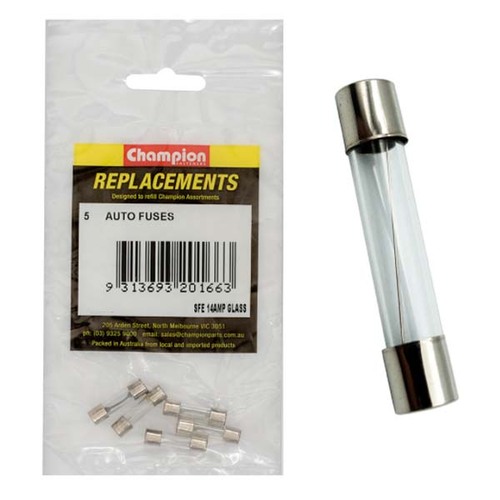 Champion C105-9 Glass Fuse 3AG 10 Amp - 5/Pack