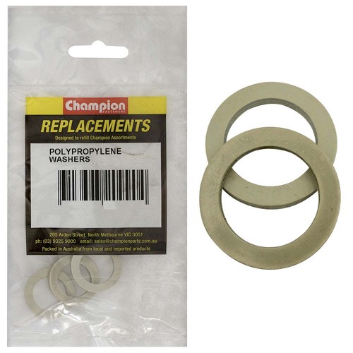 Champion C1460-8 Polypropylene Washer M18 x 27 x 2.4mm - 3/Pack
