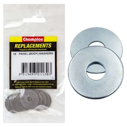 Champion C1730-6 Flat Body Washer 1/4 x 1-1/4" Stainless Steel - 10/Pack