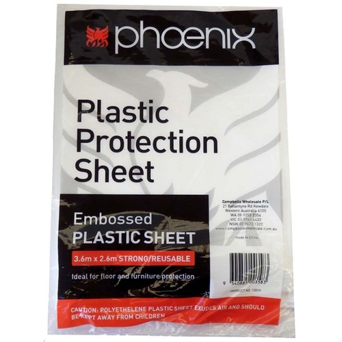 Phoenix Plastic Drop Sheet 2.6 x 3.6m