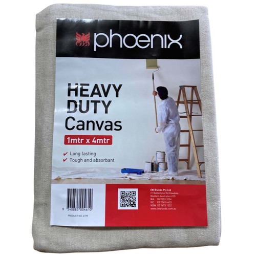 Phoenix Heavy Duty Canvas Drop Sheet  - 1 x 4m