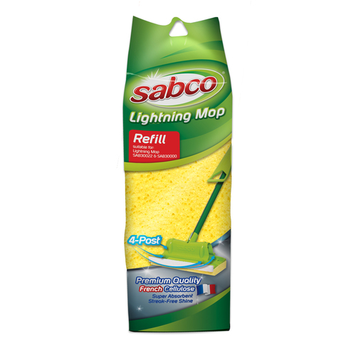 Sabco SAB3002 Lightning Sponge Mop Refill Single Pack