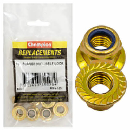 Champion C272-7 Self-Locking Hex Flange Nut M10 x 1.25mm - 10/Pack