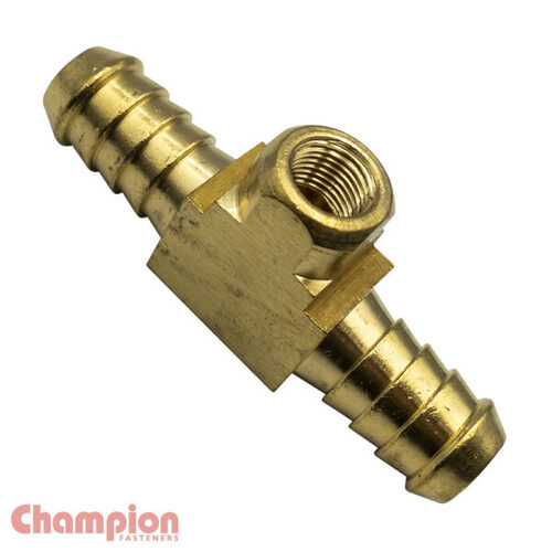 Champion P14-0401 In-Line Gauge Brass Fitting 5/16" Hose - 1/8" NPT Female