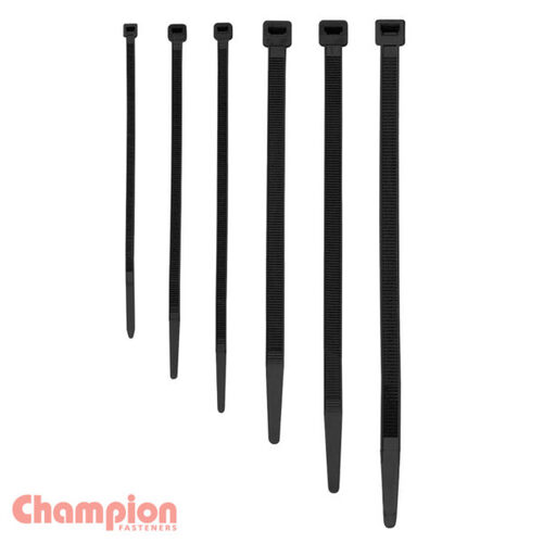 Champion CCT3100B Cable Tie Nylon M3 x 100mm Black - 100/Pack