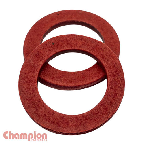 Champion CFW1321 Fibre Flat Washer 1/8" x 5/16" x 1/32" Red - 100/Pack
