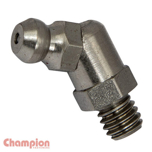 Champion SSCN168 Grease Nipple M6 x 1mm 45° 316/A4 - 25/Pack