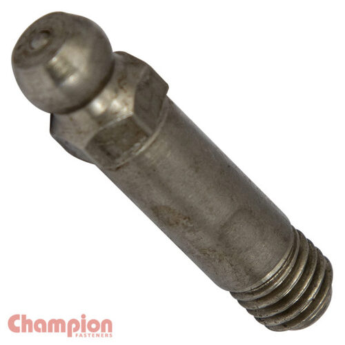 Champion SSCN1020 Grease Nipple 1/4 x 1-1/4" UNF Straight 316/A4 - 25/Pack