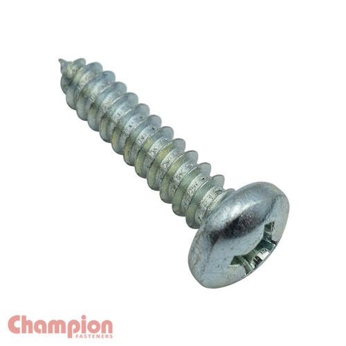 Champion CST100 Self Tapping Screw Pan Head Phillips 6.3 x 19mm - 100/Pack