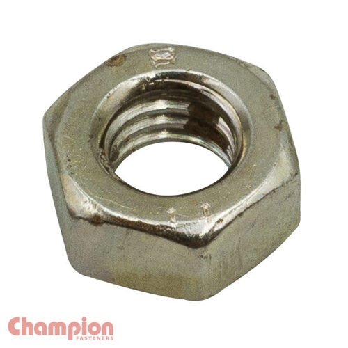 Champion NFT1 Hex Plain Nut Fine Thread 6/40" Nickle Plated - 100/Pack
