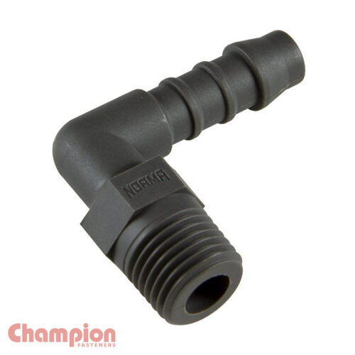 Champion NHC39 Hose Fitting 90° Elbow Connector 6mm x 1/4" BSP - 25/Pack