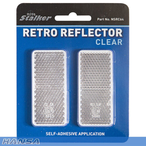 Hansa NSRC64 Nite Stalker Retro Reflector Clear Self Adhesive 64mm