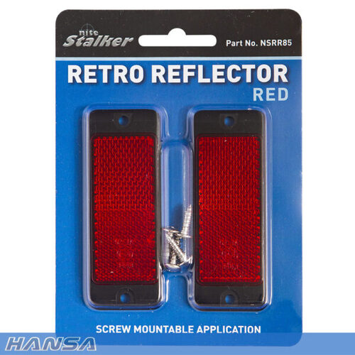 Hansa NSRR85 Nite Stalker Retro Reflector Red Self Adhesive 85mm