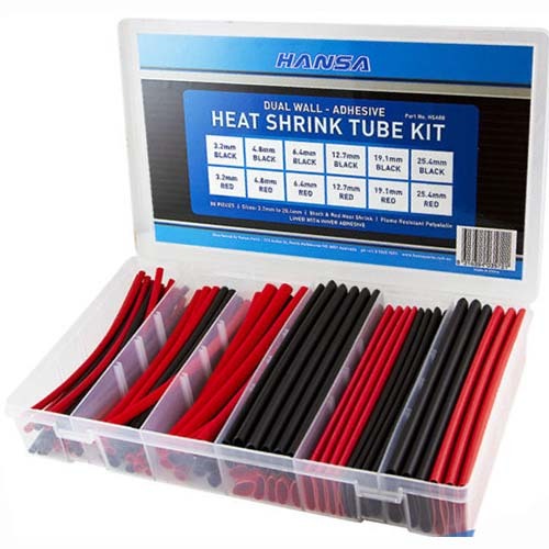 Hansa HSA88 Heat Shrink Tube Kit Dual Wall (Adhesive) - 88 Pieces