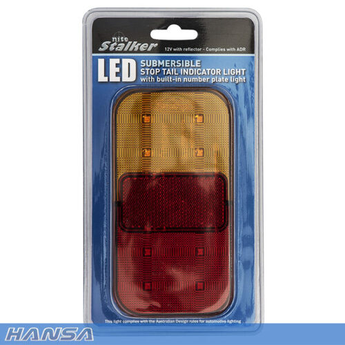Hansa NSTLNP12 Nite Stalker Trailer Light With Number Plate 12V LED