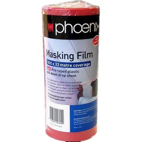 Phoenix Masking Film With Dispenser 1800mm x 33m