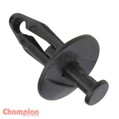 Champion CBP157 Push Rivet 18 x 17 x 9.5mm Black Plastic - 50/Pack