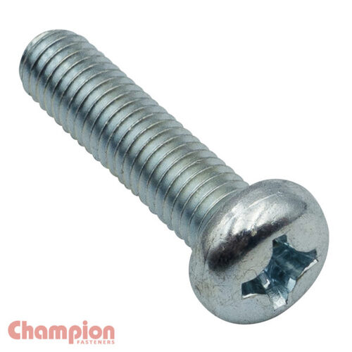 Champion CMS30 Machine Screw Pan Phillips M6 x 70mm Zinc Plated - 50/Pack
