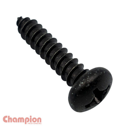 Champion CST208 Self Tapping Screw Pan Phillips 3.5 x 19mm Black - 100/Pack