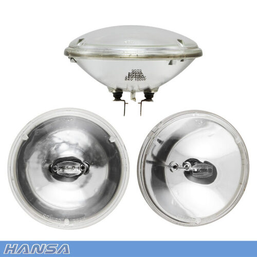 Hansa 9079 Round Clear Spot Light 146mm (5-3/4") 24V 2-Pin 100W Sealed Beam