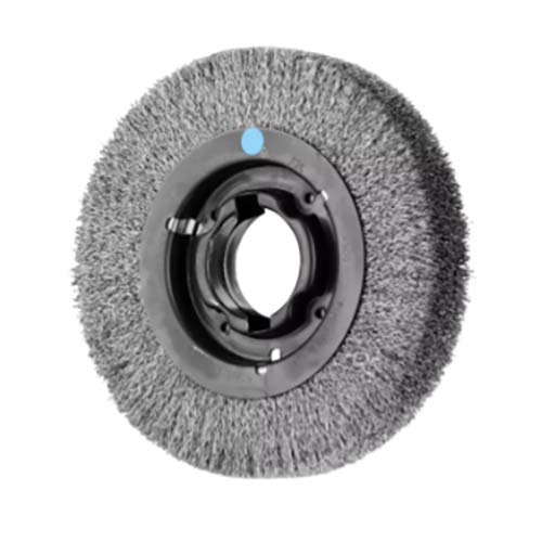Pferd Wheel Brush with Arbor Hole Crimped AK 32-2 Inox 200 x 38mm 43506003