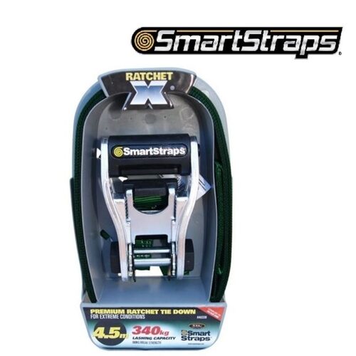SmartStraps Ratchet X Tie Down Strap Green 4.5m