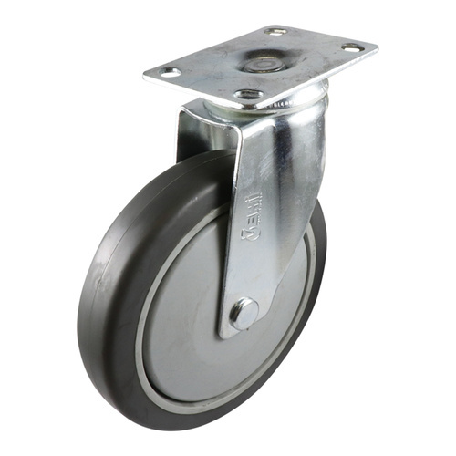 150mm Swivel Plate Castor - Urethane Wheel Grey G6