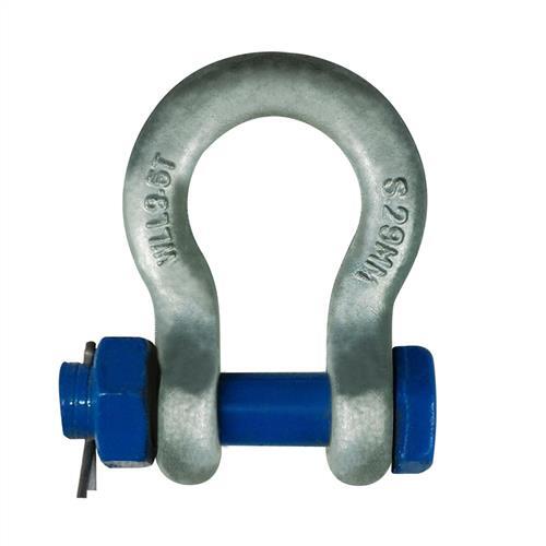 Austlift Safety Pin Bow Shackle Grade S Galvanised 10mm x 1T WLL