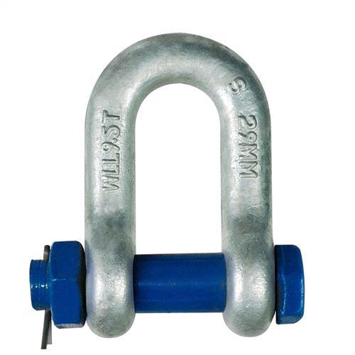 Austlift Safety Pin Dee Shackle Grade S Hot Dipped Galvanised 19mm