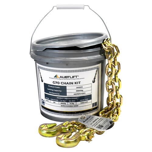 Austlift G70 Transport Chain Kit With Claw Hook 8mm x 6m