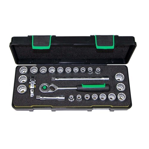 Stahlwille Socket & Accessory 3/8" Drive (8-19mm & 1/4 - 3/4") Set, 25Pcs