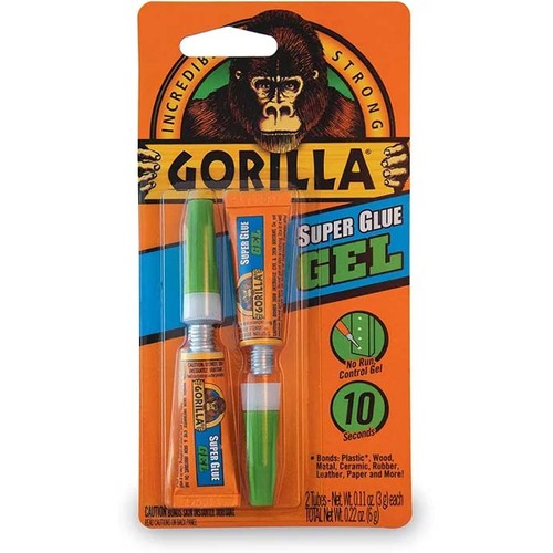 Gorilla Super Glue Gel 3g - Box of 20 (10 Packs of 2)