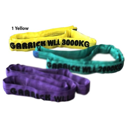 Garrick Round Sling 6m x 3000kg (3Tonne) WLL Yellow