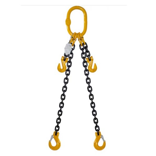 Garrick Grade 80 Chain Sling 8mm x 6m 2 Leg - Latch Type Hook With Shorteners
