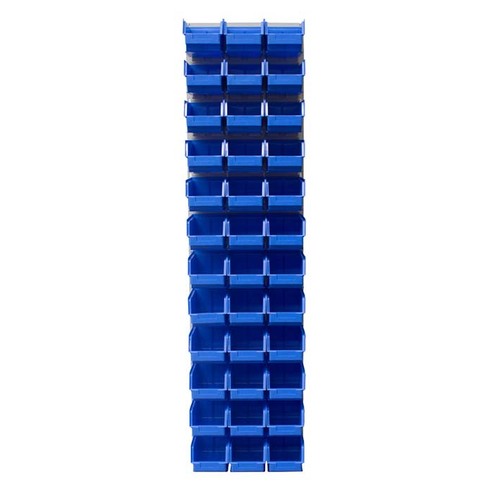 Ezylok LP4 Louvred Panel & 36 Pieces Size 4 Plastic Bin - Mixed Colour