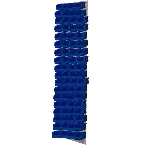 Ezylok LP4 Louvred Panel & 72 Pieces Size 5 Plastic Bin - Blue Colour