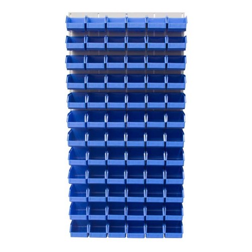 Ezylok LP5 Louvred Panel & 72 Pieces Size 5 Plastic Bin - Mixed Colour
