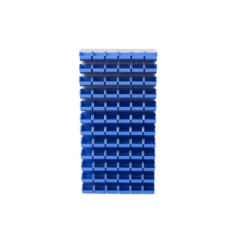 Ezylok LP5 Louvred Panel & 72 Pieces Size 5 Plastic Bin - Blue Colour