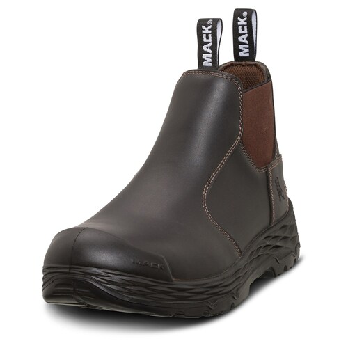 Mack Hub Slip-On Safety Boots, Claret - UK/AUS Size 4