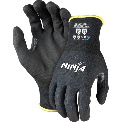 Ninja Razr Slash-Tec Cut D DA4 NFT Gloves, Black - Small
