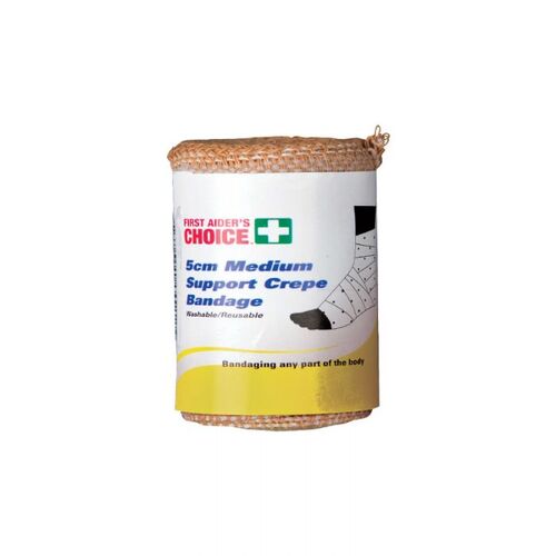 First Aiders Choice Support Crepe Bandage Medium 5cm x 2m